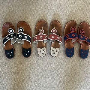Set of 3 Jack Rogers, all Size 8 and gently worn!